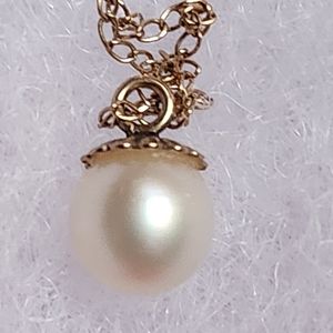 14 k pearl/gold necklace